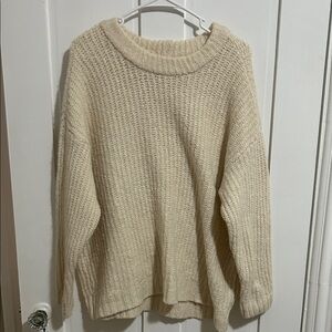 a.n.a Cream Cowl Neck Sweater